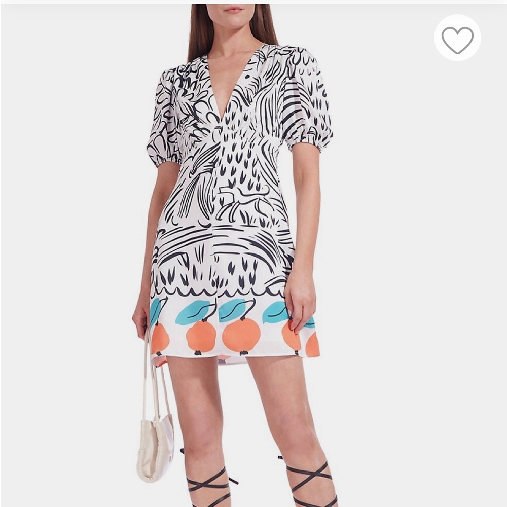 Staud Mini Milla Citrus Dress, Size 2. original Price $395